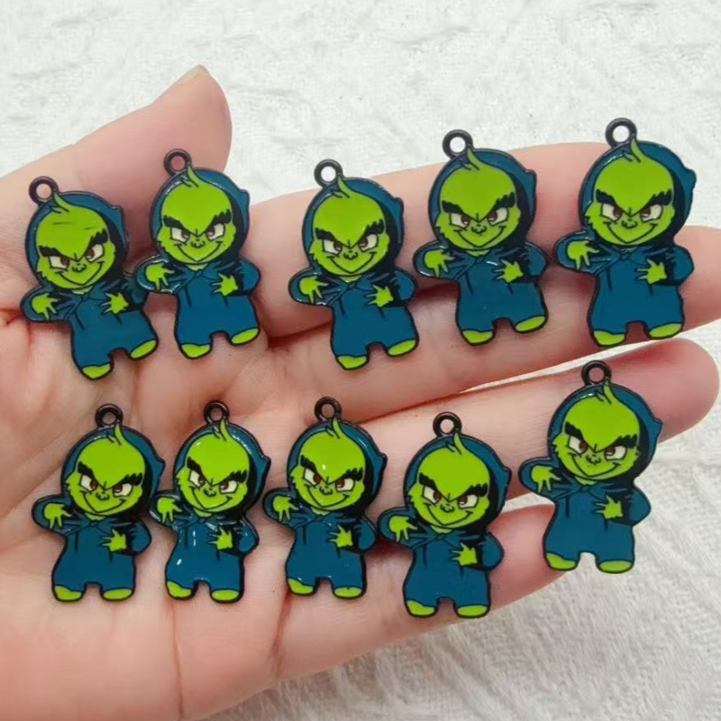 Party Games Christmas - 10pcs alloy drip oil cartoon Christmas