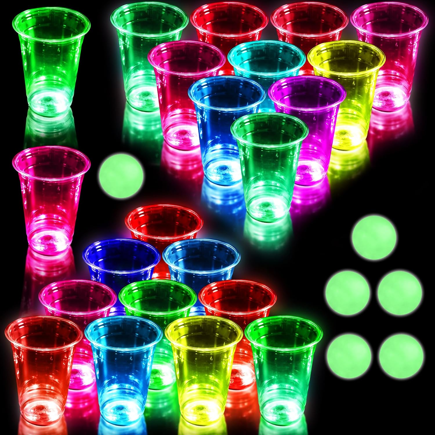 Party Games Jenga - Glowing Party Beer Pong Game LED