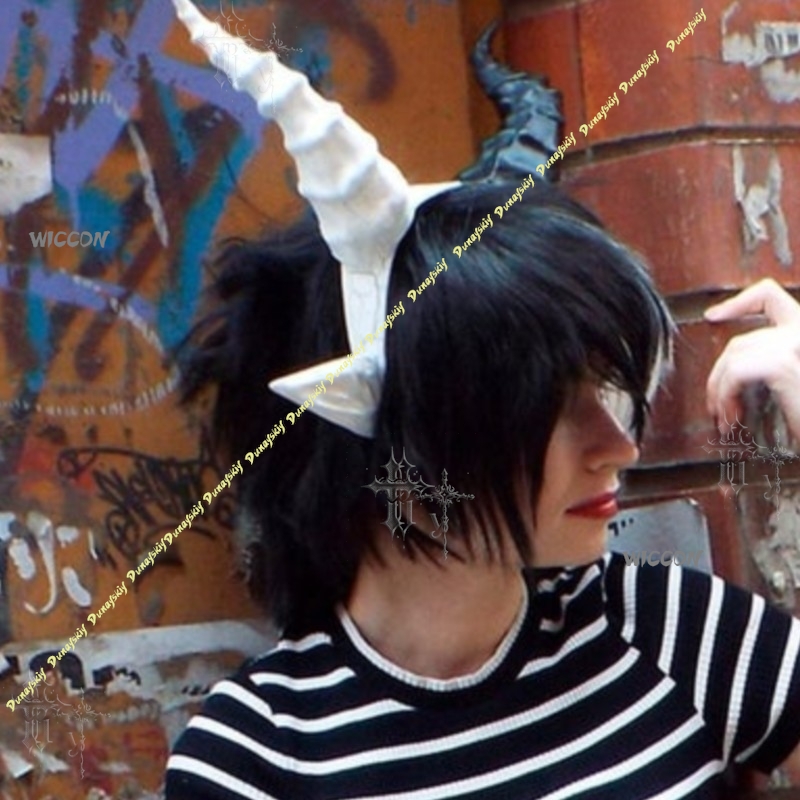 Party Games Stream - Black Demon Horn And Ear Headpiece