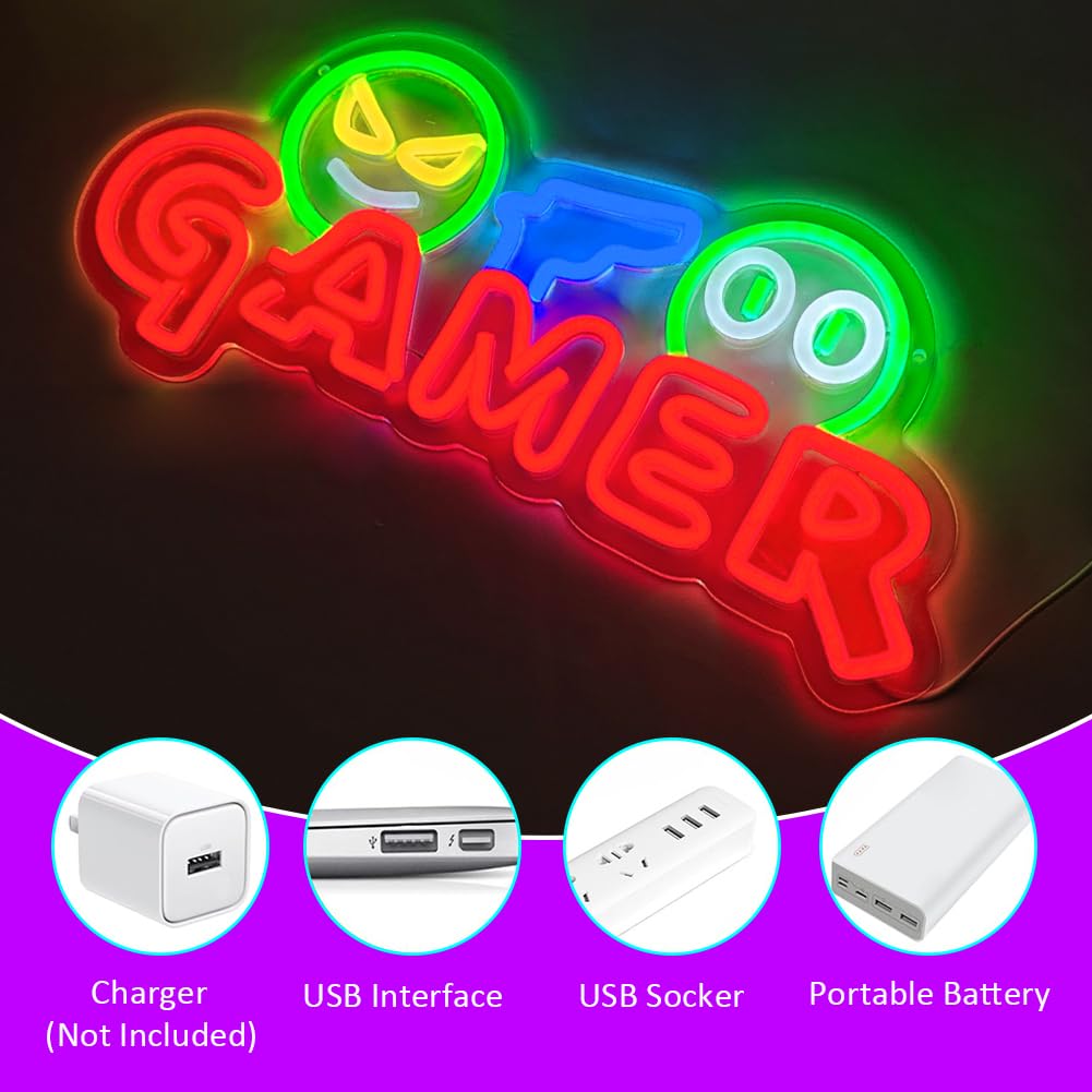 Gamer Neon Sign LED Wall Light - đánh giá và giá Party Games Christmas