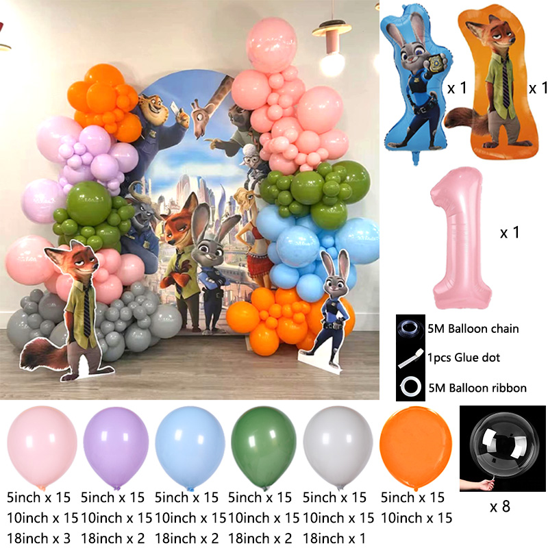 Zootopia Theme Balloon Chain S - đánh giá và giá Zootopia Party Games