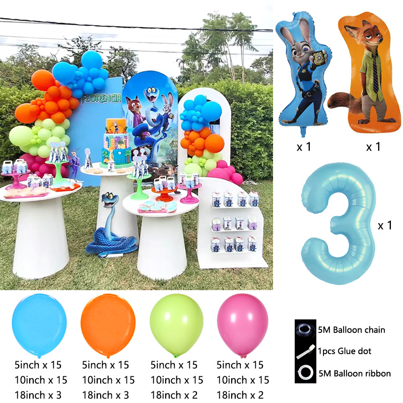 Zootopia Theme Balloon Chain S - đánh giá và giá Zootopia Party Games