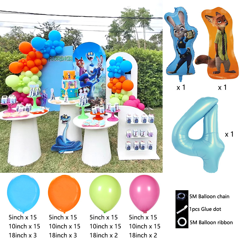 Zootopia Theme Balloon Chain S - đánh giá và giá Zootopia Party Games