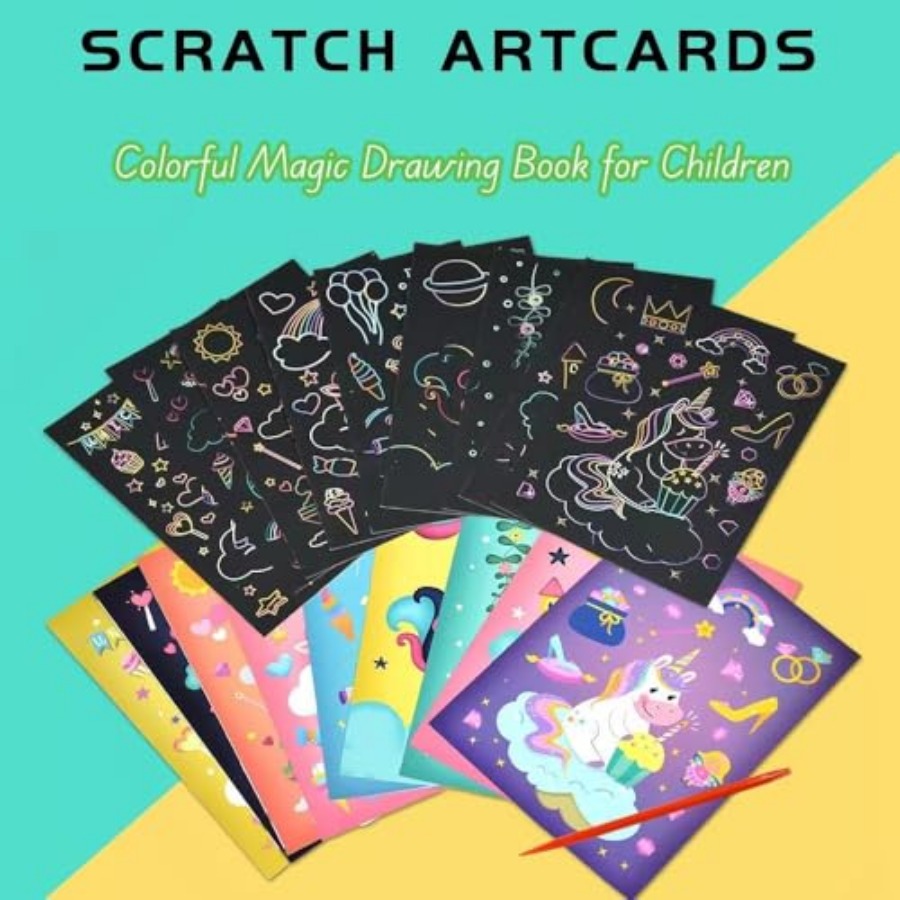 3 Set Magic Scratch Paper Art, - đánh giá và giá Book Party Games