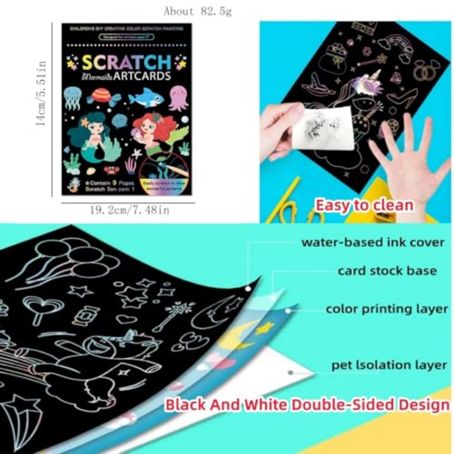 3 Set Magic Scratch Paper Art, - đánh giá và giá Book Party Games