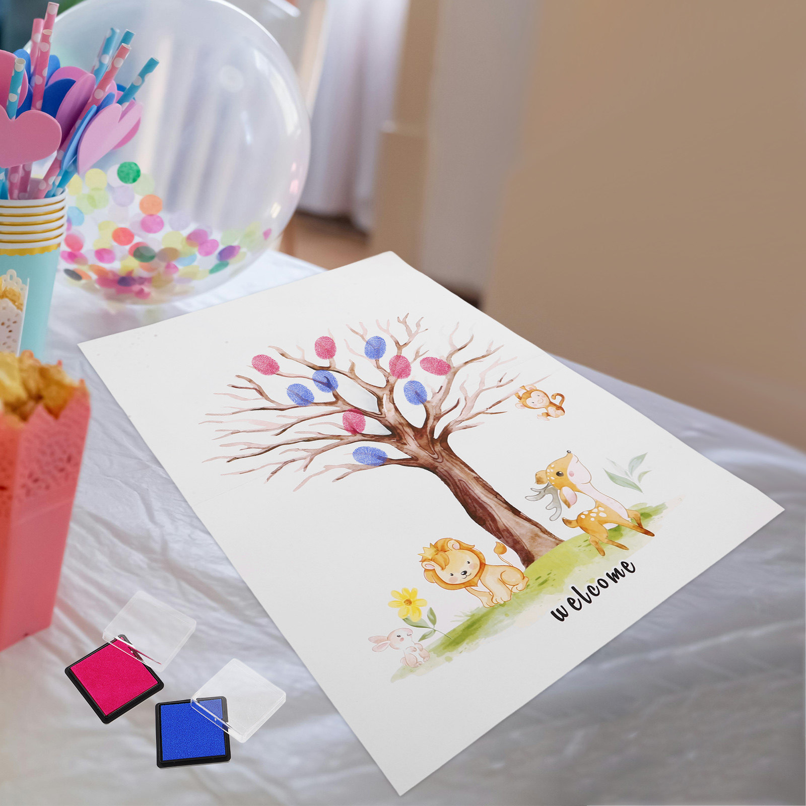 1Set Fingerprint Tree Guest Bo - đánh giá và giá Book Party Games
