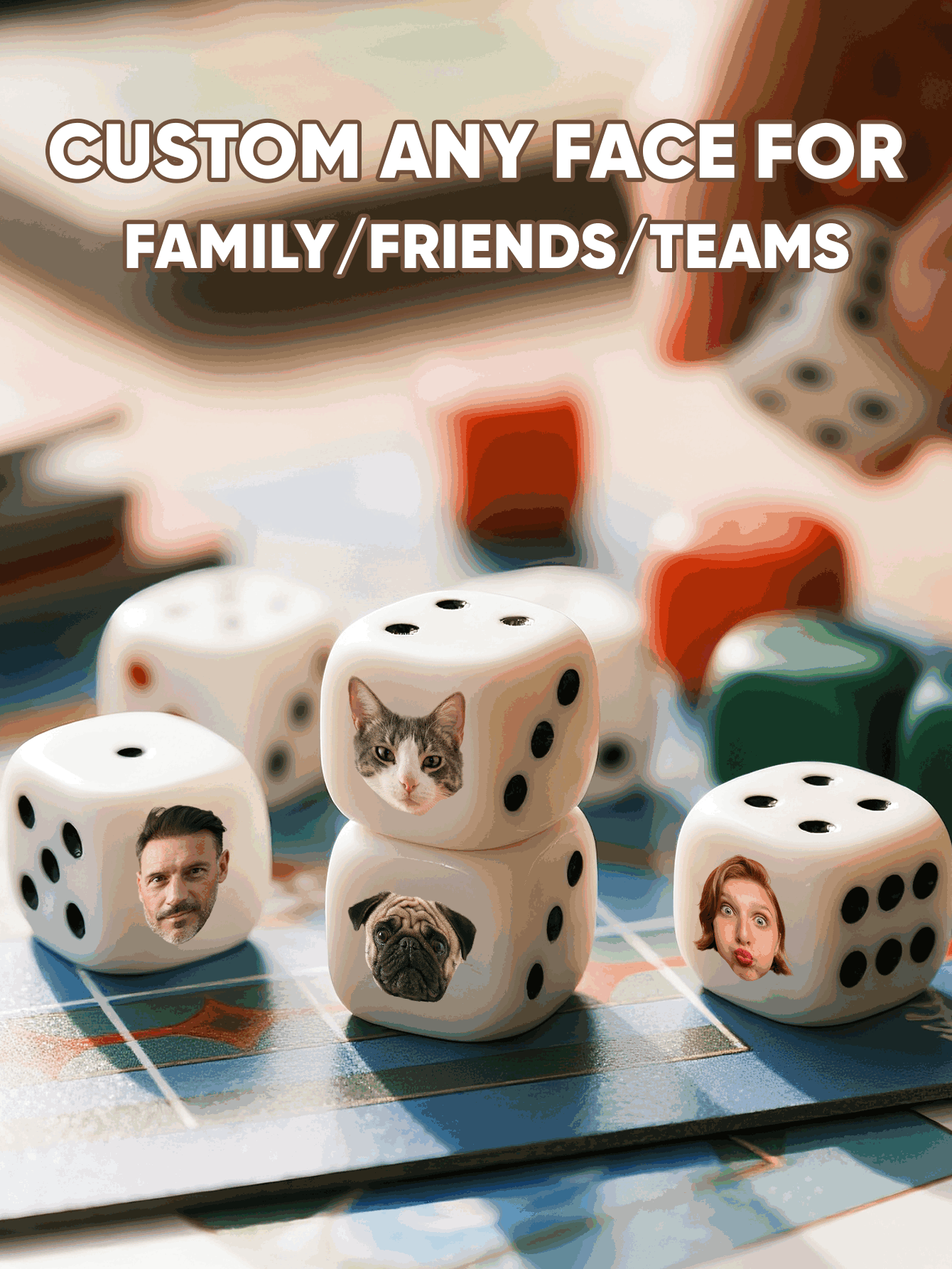 Custom Face Dice Personalized  - đánh giá và giá Party Games Christmas