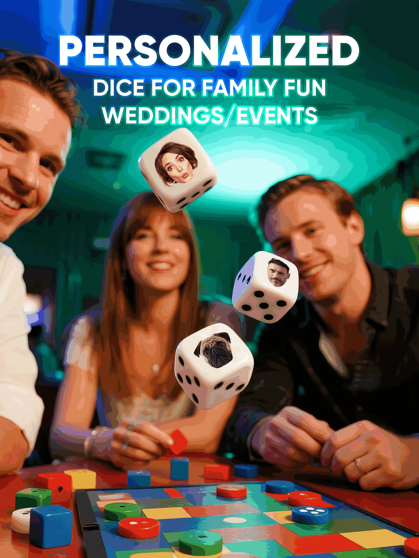 Custom Face Dice Personalized  - đánh giá và giá Party Games Christmas