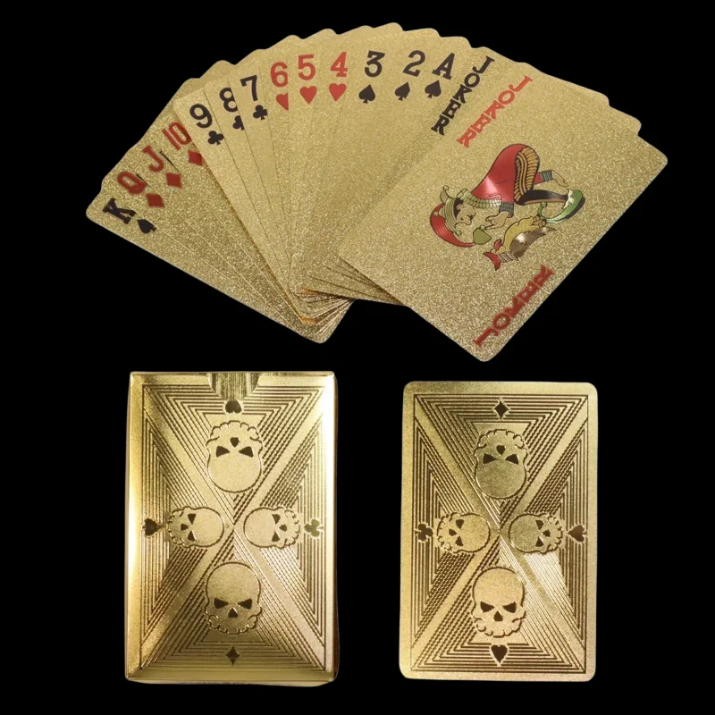 Gold Foil Skull Poker Cards Wa - đánh giá và giá Party Games Using Cards
