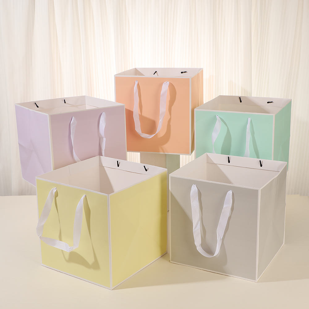 5pcs Square Gift Bag Kraft Pap - đánh giá và giá Party Games New Year