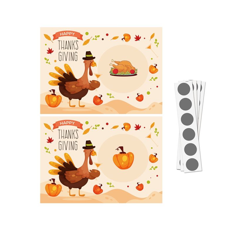 AT84-Thanksgiving Party Scratc - đánh giá và giá Party Games Using Cards