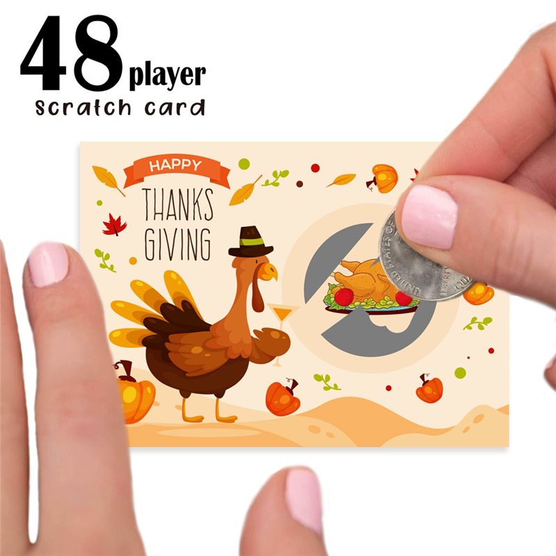 AT84-Thanksgiving Party Scratc - đánh giá và giá Party Games Using Cards