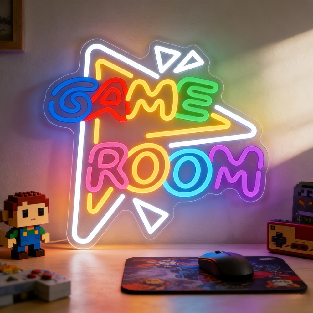 GAME ROOM LED Neon Sign Dimmab - đánh giá và giá Party Games Stream