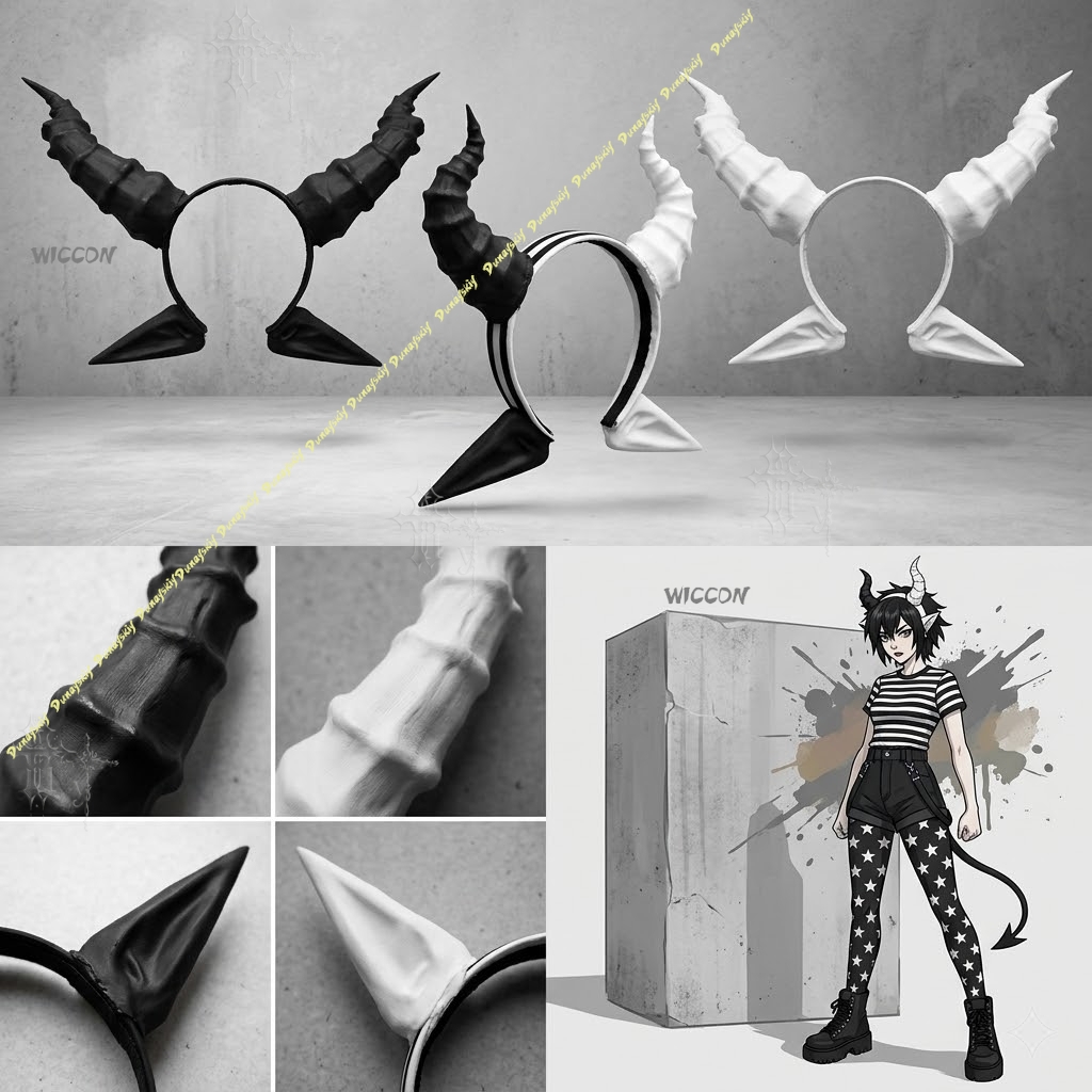 Black Demon Horn And Ear Headp - đánh giá và giá Party Games Stream